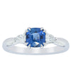 18ct White Gold 1.03ct Cushion Sapphire & Diamond Ayla Ring-Ring-Walker & Hall