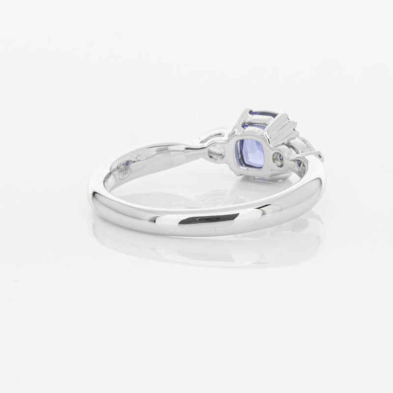 18ct White Gold 1.03ct Cushion Sapphire & Diamond Ayla Ring-Ring-Walker & Hall