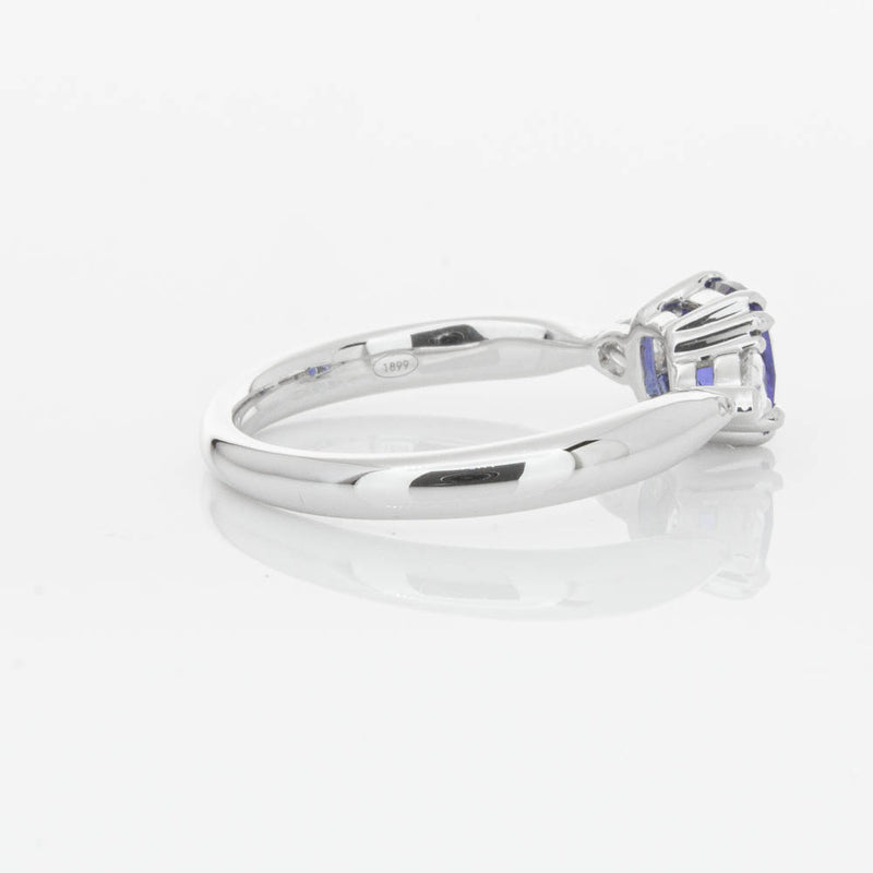 18ct White Gold 1.03ct Cushion Sapphire & Diamond Ayla Ring-Ring-Walker & Hall