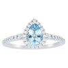 18ct White Gold .60ct Aquamarine & Diamond Mini Sierra Ring-Ring-Walker & Hall