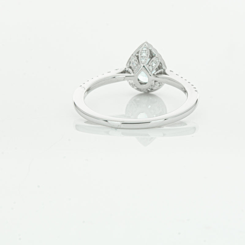 18ct White Gold .60ct Aquamarine & Diamond Mini Sierra Ring-Ring-Walker & Hall