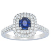 18ct White Gold .79ct Sapphire & Diamond Rosa Ring-Ring-Walker & Hall