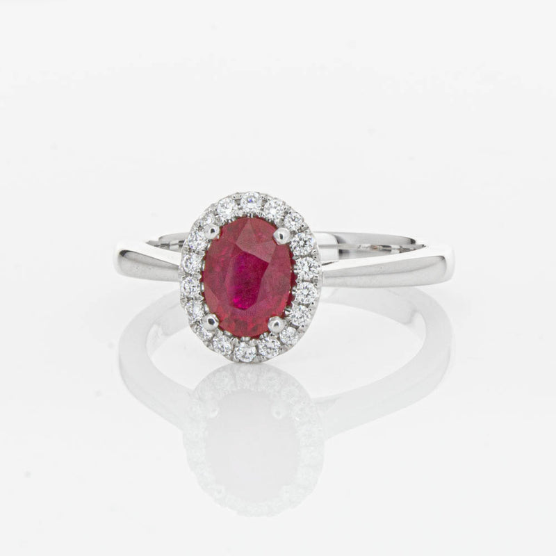 18ct White Gold 1.18ct Ruby & Diamond Nina Ring-Ring-Walker & Hall