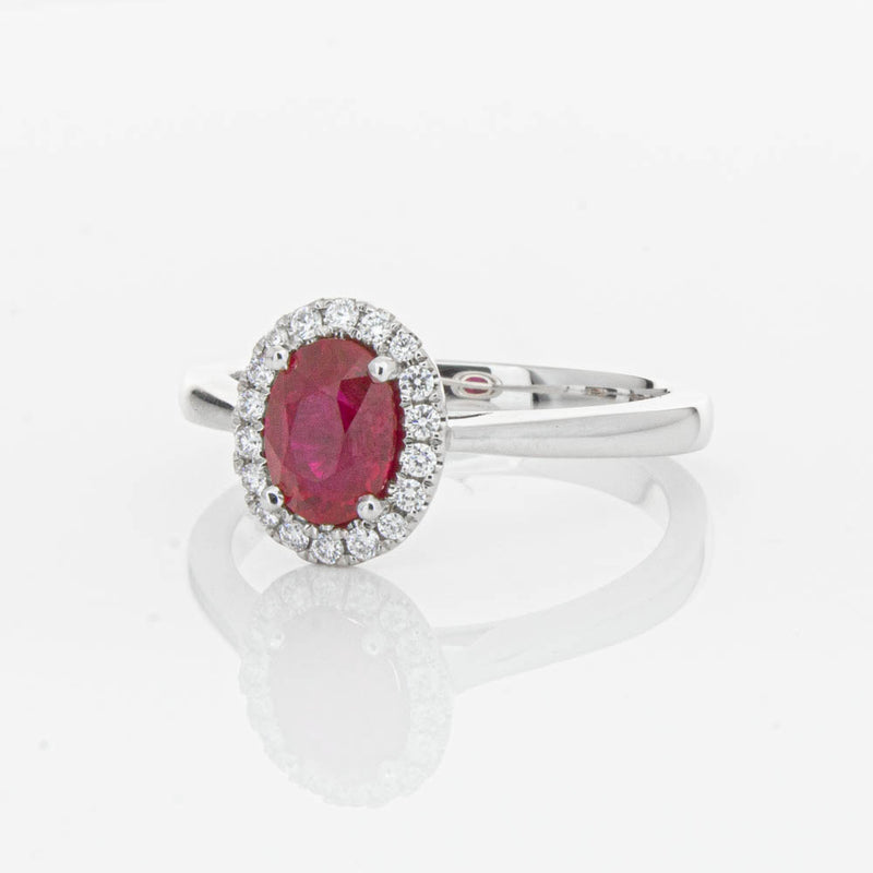 18ct White Gold 1.18ct Ruby & Diamond Nina Ring-Ring-Walker & Hall