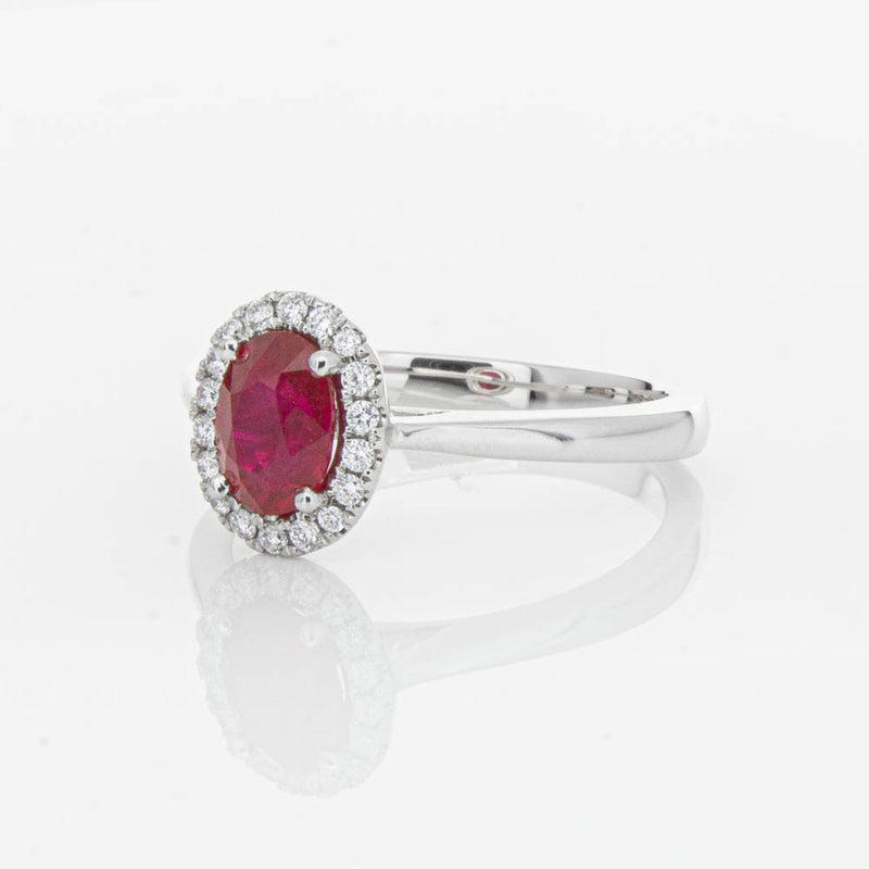 18ct White Gold 1.18ct Ruby & Diamond Nina Ring-Ring-Walker & Hall