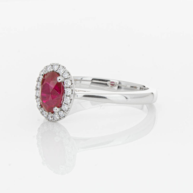 18ct White Gold 1.18ct Ruby & Diamond Nina Ring-Ring-Walker & Hall
