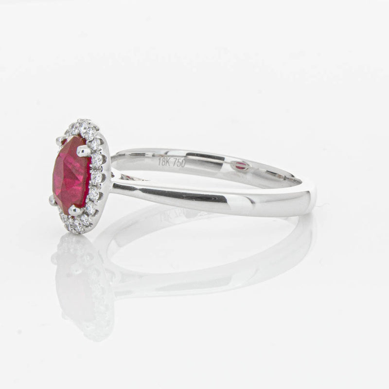 18ct White Gold 1.18ct Ruby & Diamond Nina Ring-Ring-Walker & Hall