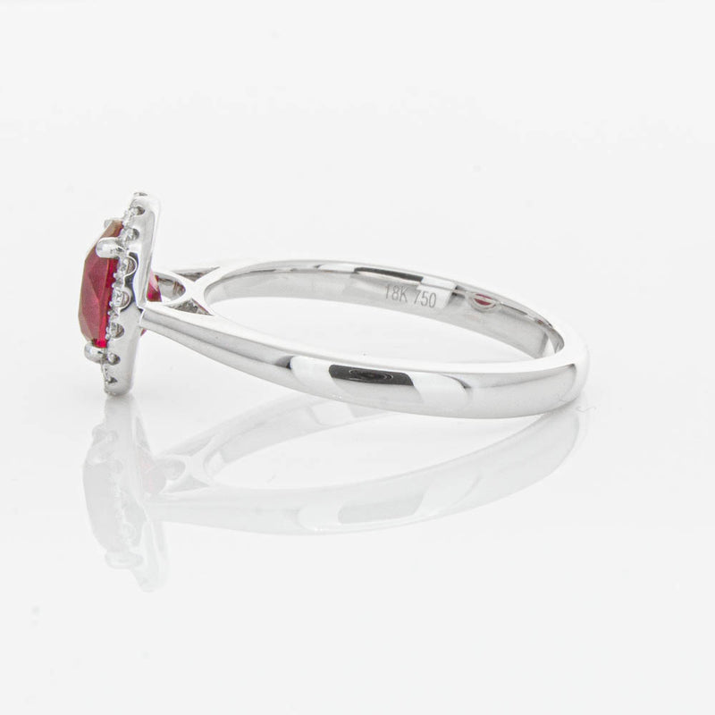 18ct White Gold 1.18ct Ruby & Diamond Nina Ring-Ring-Walker & Hall