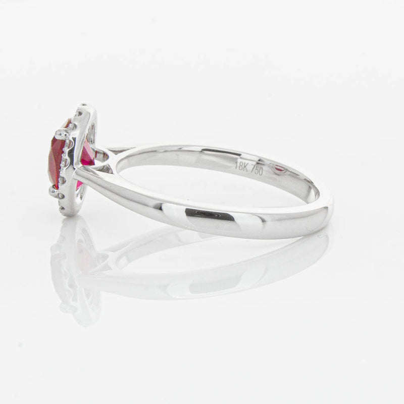 18ct White Gold 1.18ct Ruby & Diamond Nina Ring-Ring-Walker & Hall