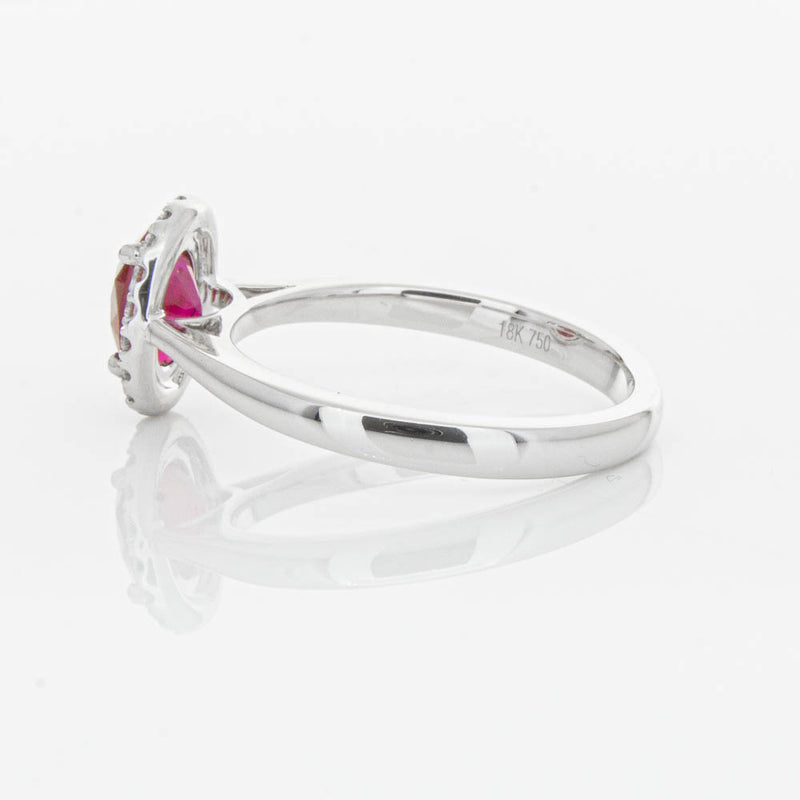 18ct White Gold 1.18ct Ruby & Diamond Nina Ring-Ring-Walker & Hall