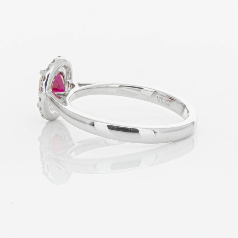 18ct White Gold 1.18ct Ruby & Diamond Nina Ring-Ring-Walker & Hall