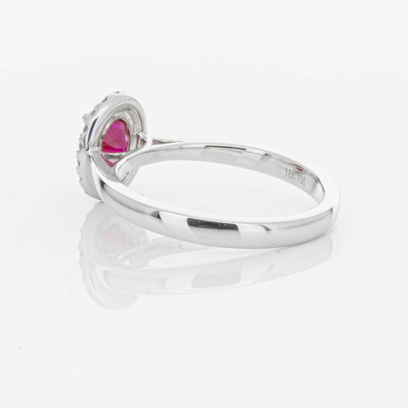 18ct White Gold 1.18ct Ruby & Diamond Nina Ring-Ring-Walker & Hall