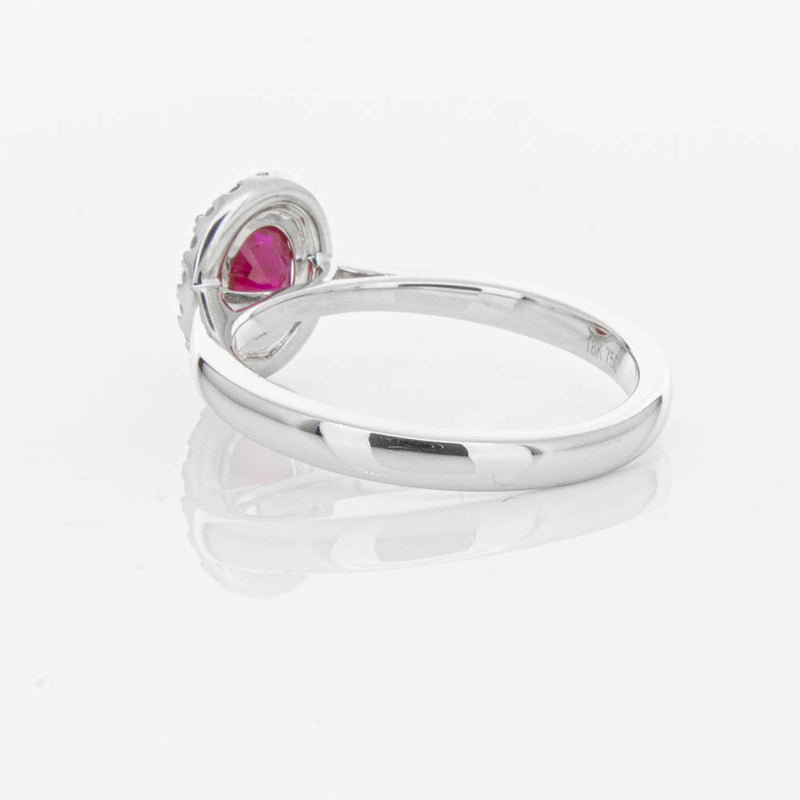 18ct White Gold 1.18ct Ruby & Diamond Nina Ring-Ring-Walker & Hall