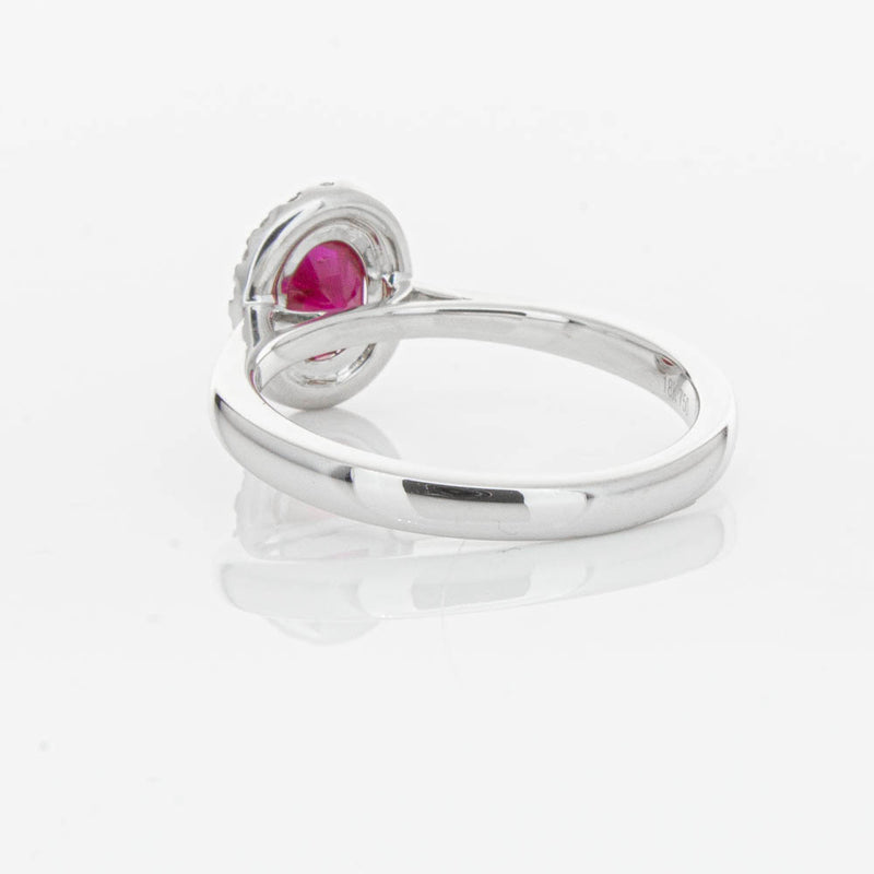 18ct White Gold 1.18ct Ruby & Diamond Nina Ring-Ring-Walker & Hall