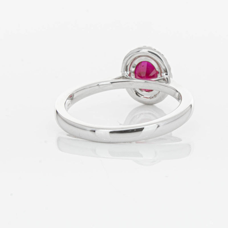 18ct White Gold 1.18ct Ruby & Diamond Nina Ring-Ring-Walker & Hall