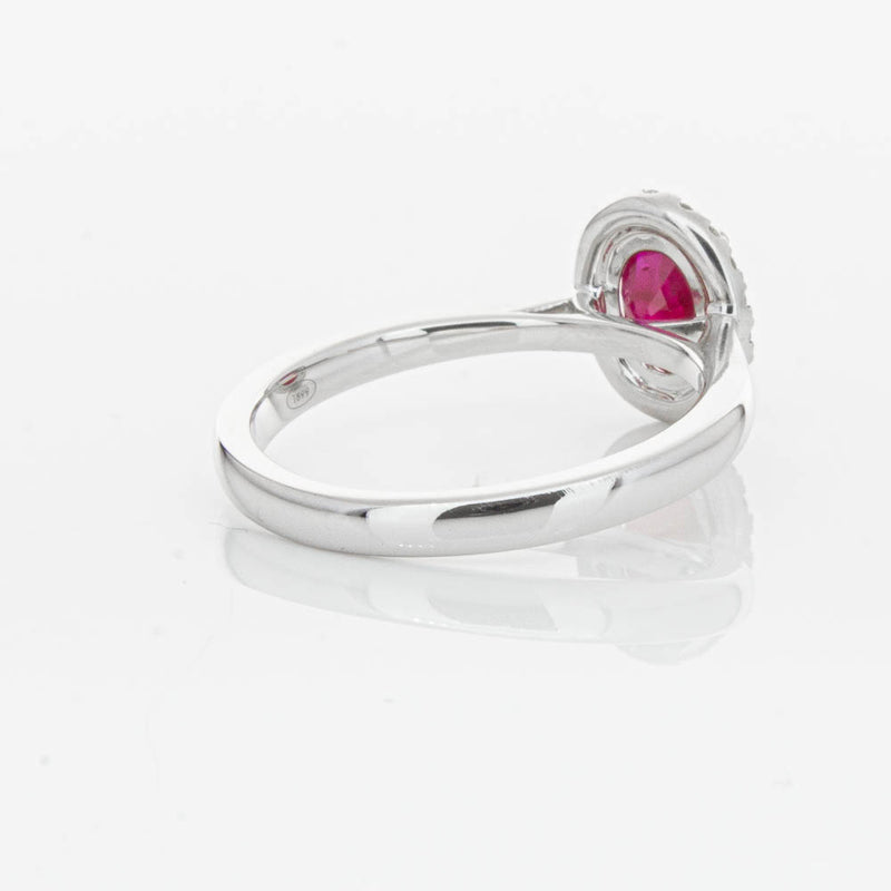 18ct White Gold 1.18ct Ruby & Diamond Nina Ring-Ring-Walker & Hall
