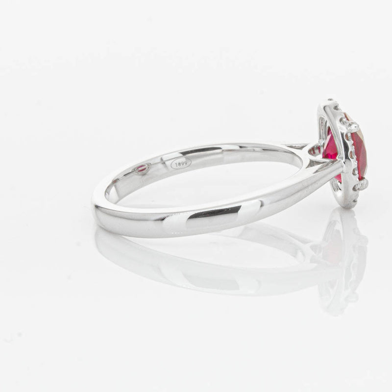 18ct White Gold 1.18ct Ruby & Diamond Nina Ring-Ring-Walker & Hall