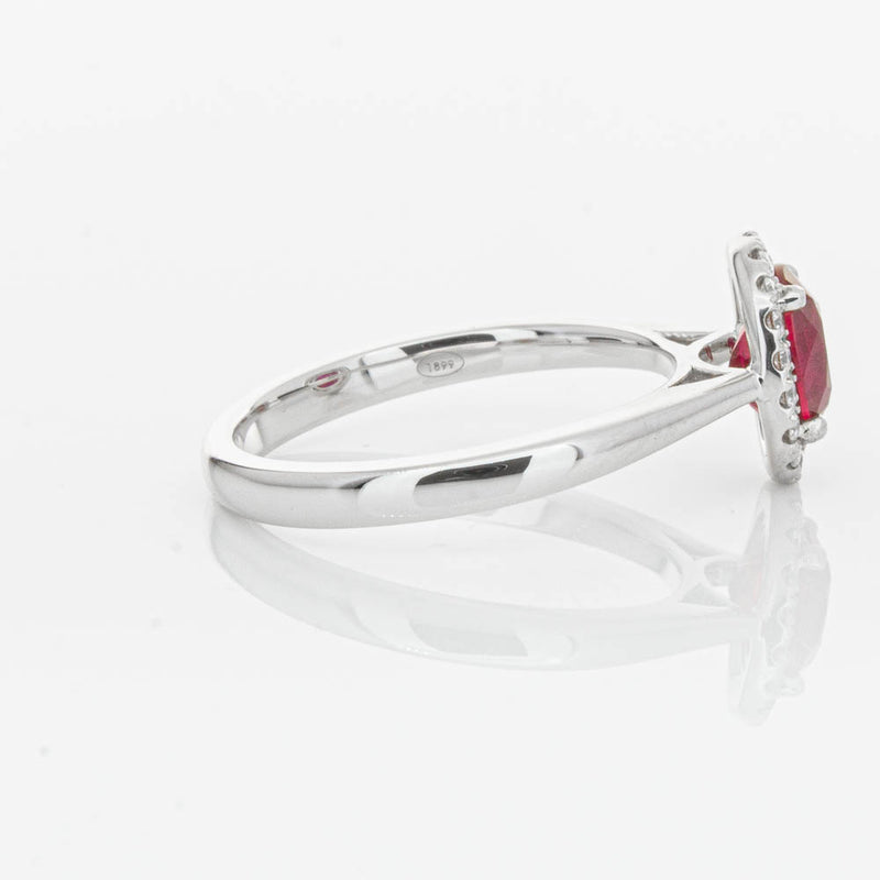 18ct White Gold 1.18ct Ruby & Diamond Nina Ring-Ring-Walker & Hall