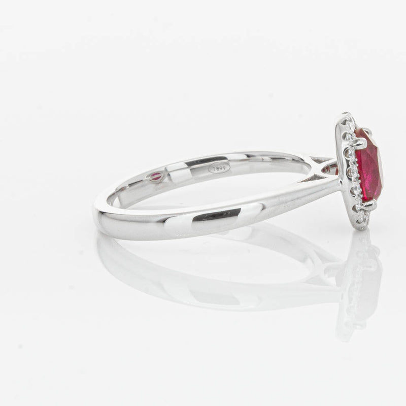 18ct White Gold 1.18ct Ruby & Diamond Nina Ring-Ring-Walker & Hall