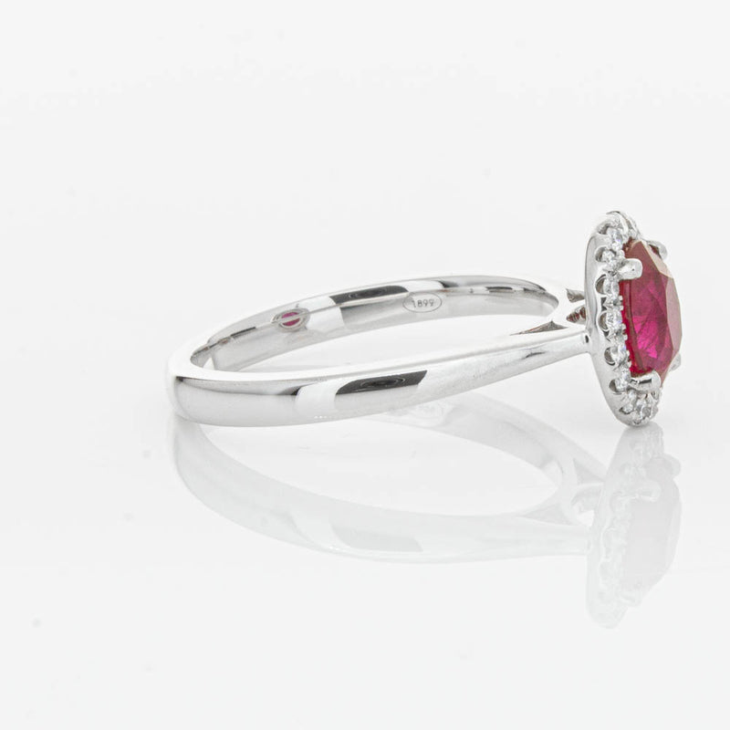 18ct White Gold 1.18ct Ruby & Diamond Nina Ring-Ring-Walker & Hall