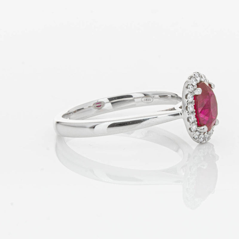 18ct White Gold 1.18ct Ruby & Diamond Nina Ring-Ring-Walker & Hall