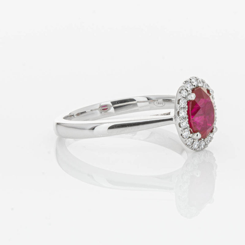 18ct White Gold 1.18ct Ruby & Diamond Nina Ring-Ring-Walker & Hall