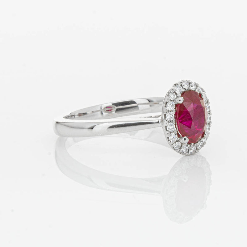 18ct White Gold 1.18ct Ruby & Diamond Nina Ring-Ring-Walker & Hall