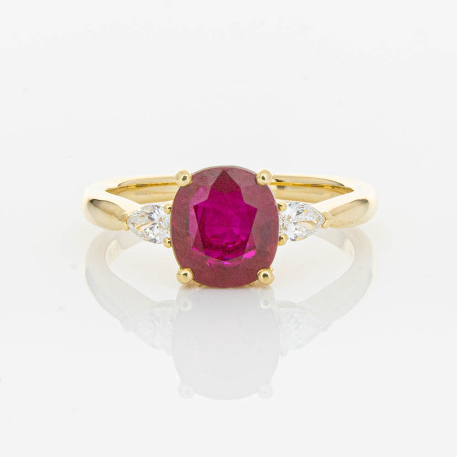 18ct Yellow Gold 2.02ct Ruby & Diamond Ayla Ring-Ring-Walker & Hall