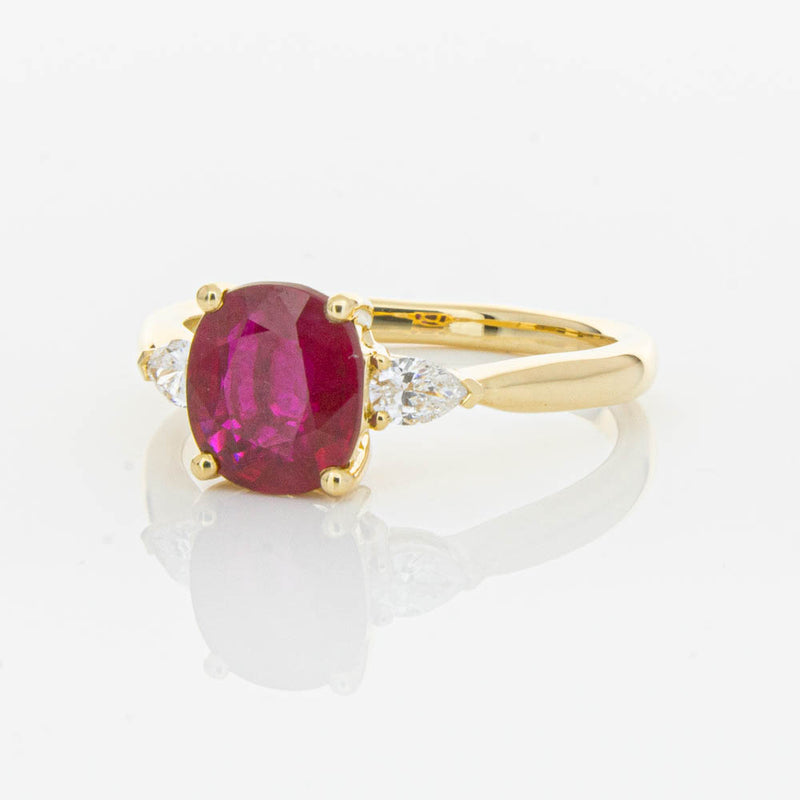 18ct Yellow Gold 2.02ct Ruby & Diamond Ayla Ring-Ring-Walker & Hall