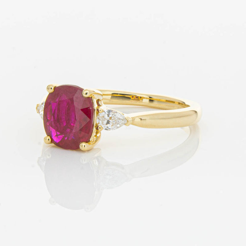 18ct Yellow Gold 2.02ct Ruby & Diamond Ayla Ring-Ring-Walker & Hall