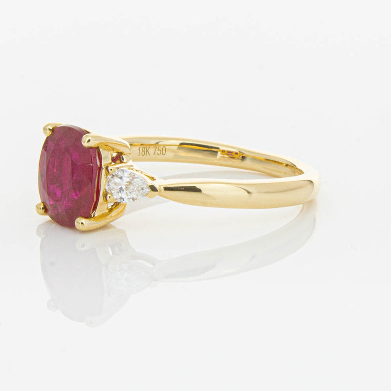 18ct Yellow Gold 2.02ct Ruby & Diamond Ayla Ring-Ring-Walker & Hall