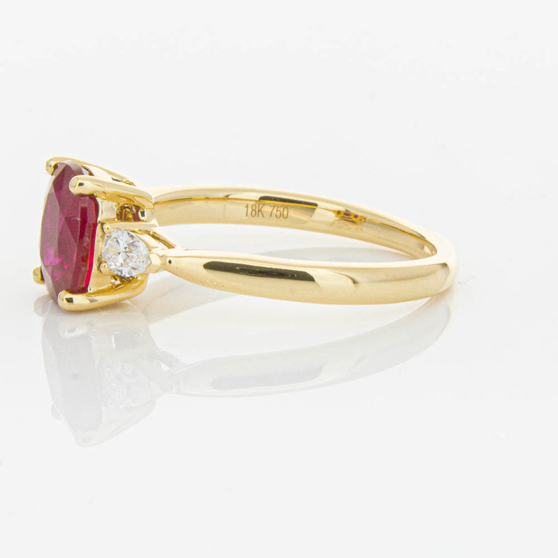 18ct Yellow Gold 2.02ct Ruby & Diamond Ayla Ring-Ring-Walker & Hall