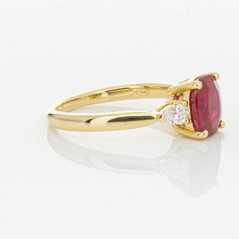 18ct Yellow Gold 2.02ct Ruby & Diamond Ayla Ring-Ring-Walker & Hall