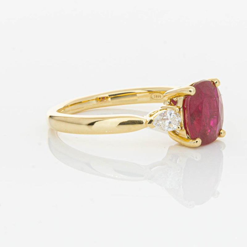 18ct Yellow Gold 2.02ct Ruby & Diamond Ayla Ring-Ring-Walker & Hall