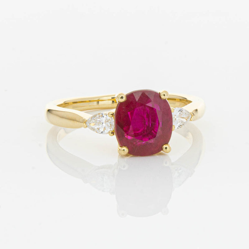 18ct Yellow Gold 2.02ct Ruby & Diamond Ayla Ring-Ring-Walker & Hall