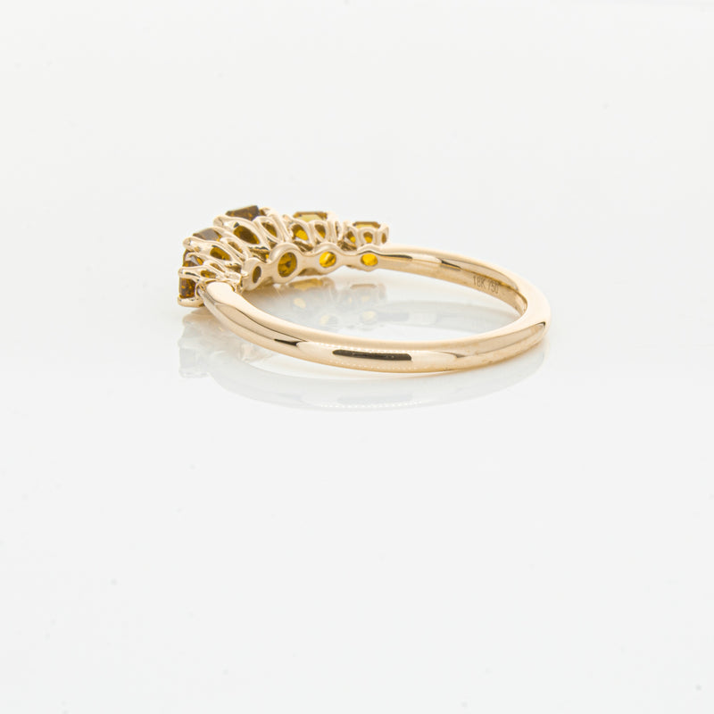 18ct Rose Gold Five Stone Citrine Octavia Ring-Ring-Walker & Hall