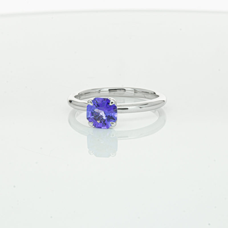 18ct White Gold Tanzanite Mini Octavia Ring-Ring-Walker & Hall