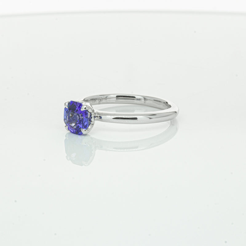 18ct White Gold Tanzanite Mini Octavia Ring-Ring-Walker & Hall