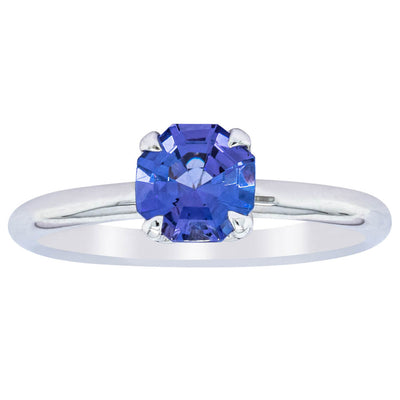 18ct White Gold Tanzanite Mini Octavia Ring-Ring-Walker & Hall