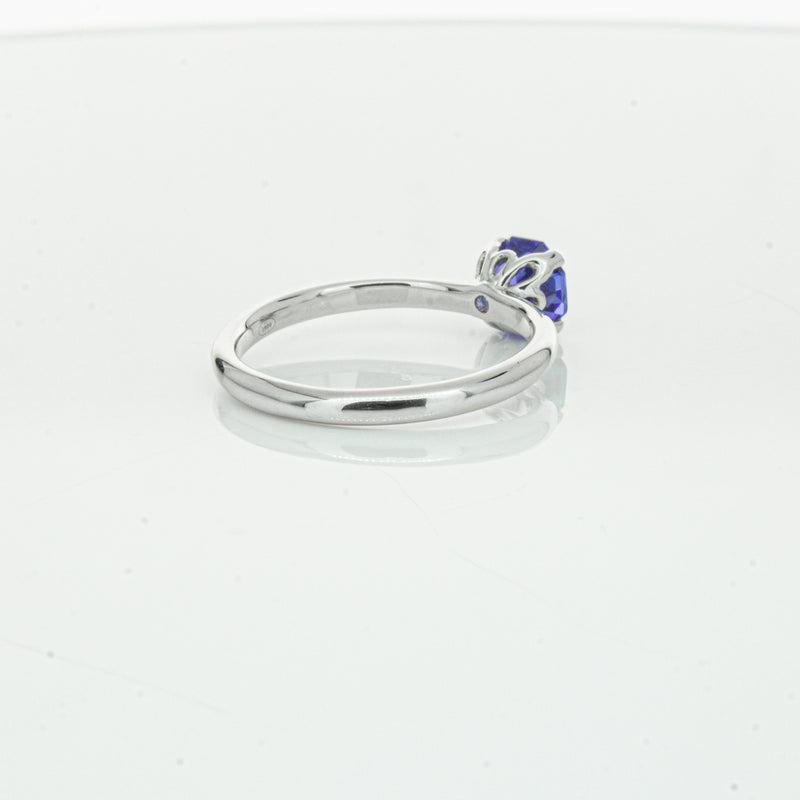 18ct White Gold Tanzanite Mini Octavia Ring-Ring-Walker & Hall