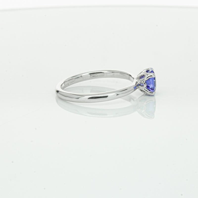 18ct White Gold Tanzanite Mini Octavia Ring-Ring-Walker & Hall