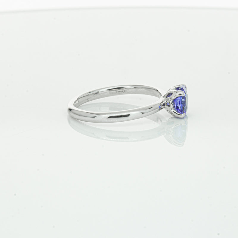 18ct White Gold Tanzanite Mini Octavia Ring-Ring-Walker & Hall