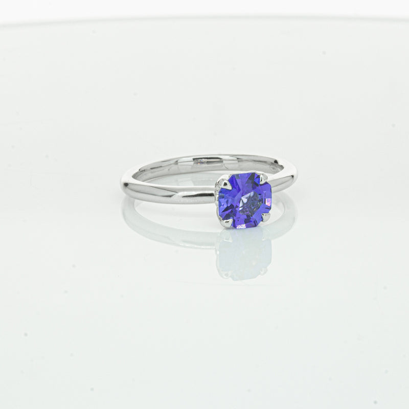 18ct White Gold Tanzanite Mini Octavia Ring-Ring-Walker & Hall