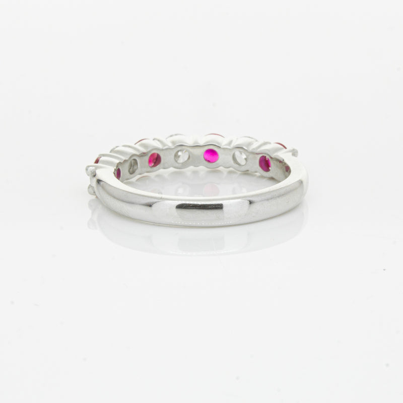 18ct White Gold .71ct Ruby & Diamond Panorama Ring-Ring-Walker & Hall