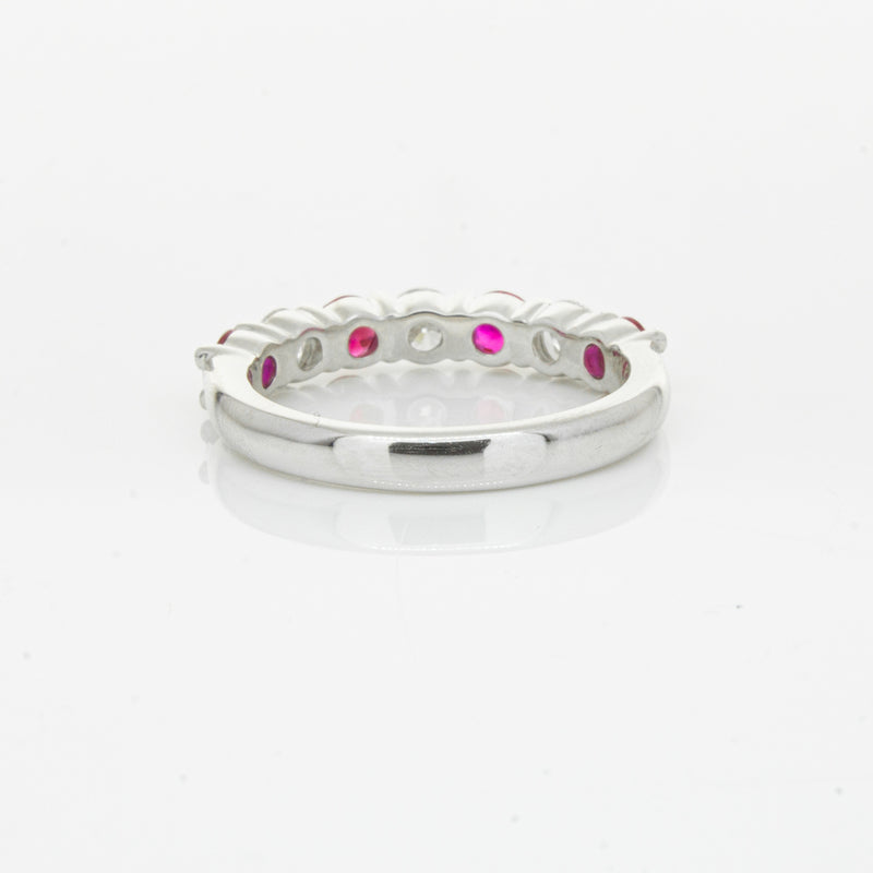 18ct White Gold .71ct Ruby & Diamond Panorama Ring-Ring-Walker & Hall