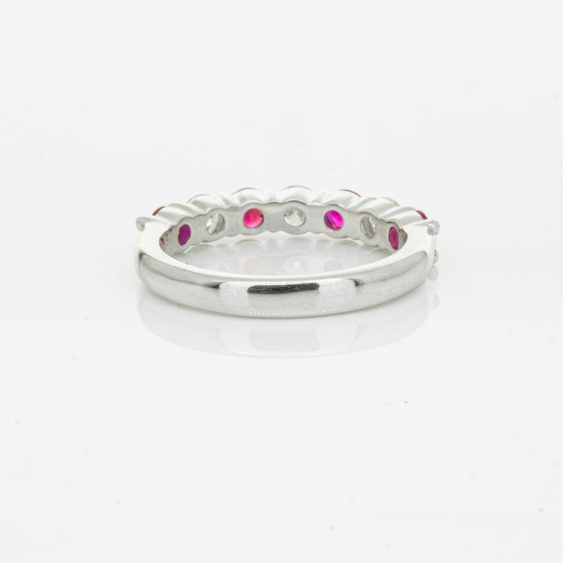 18ct White Gold .71ct Ruby & Diamond Panorama Ring-Ring-Walker & Hall