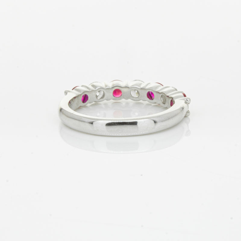 18ct White Gold .71ct Ruby & Diamond Panorama Ring-Ring-Walker & Hall