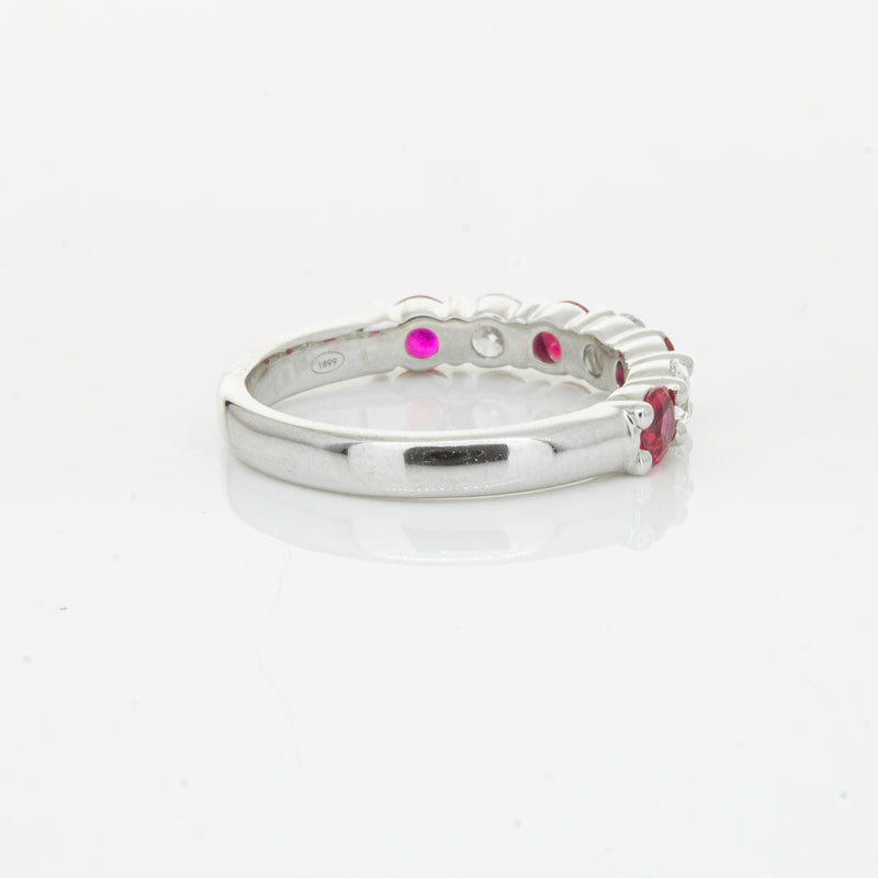 18ct White Gold .71ct Ruby & Diamond Panorama Ring-Ring-Walker & Hall