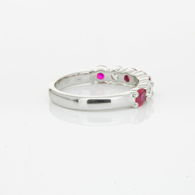 18ct White Gold .71ct Ruby & Diamond Panorama Ring-Ring-Walker & Hall