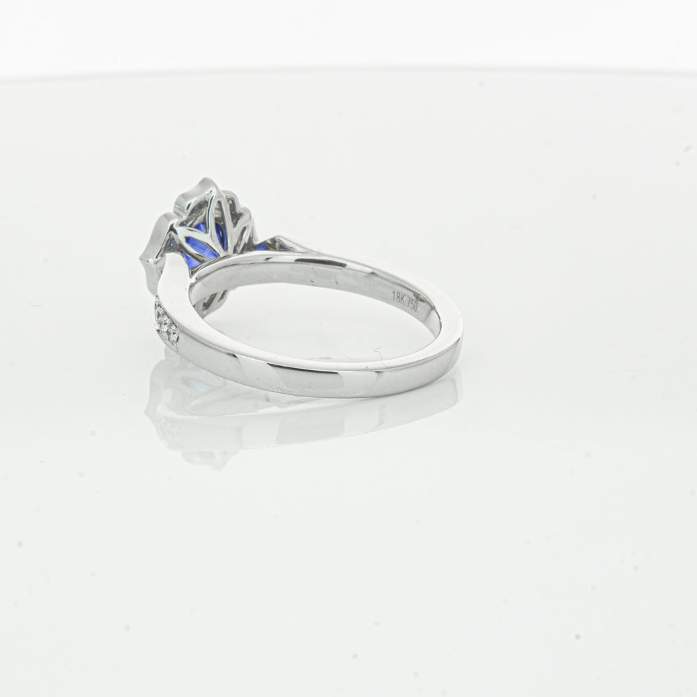 18ct White Gold Sapphire & Diamond Ring-Ring-Walker & Hall